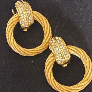 Vintage Christian Dior vintage doorknocker clip earrings